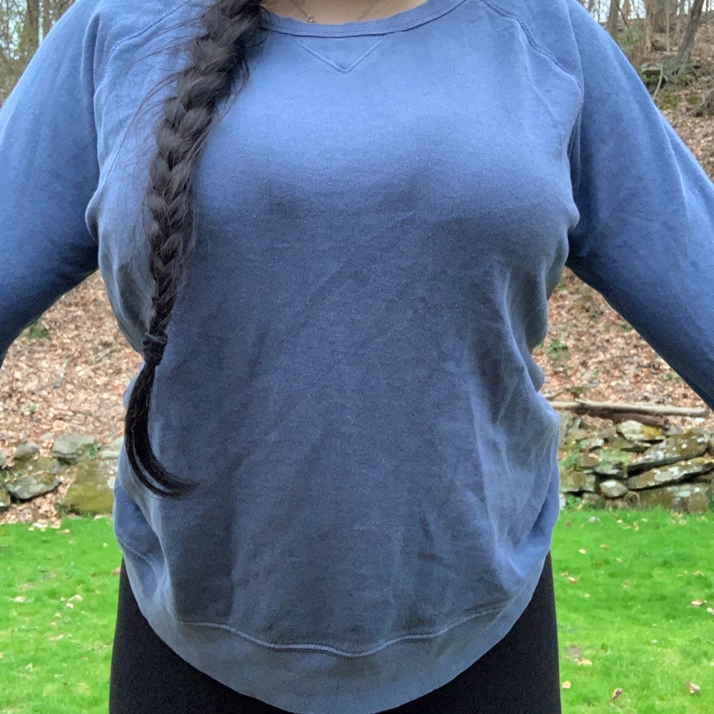 Blue Vinatege-Look CrewNeck